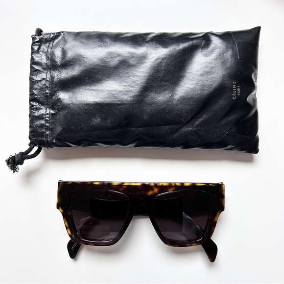 CELINE Square Tinted Tortoise Sunglasses - Picture 2 of 13